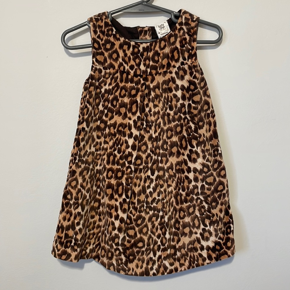 Baby GAP toddler girl cheetah print lined jumper